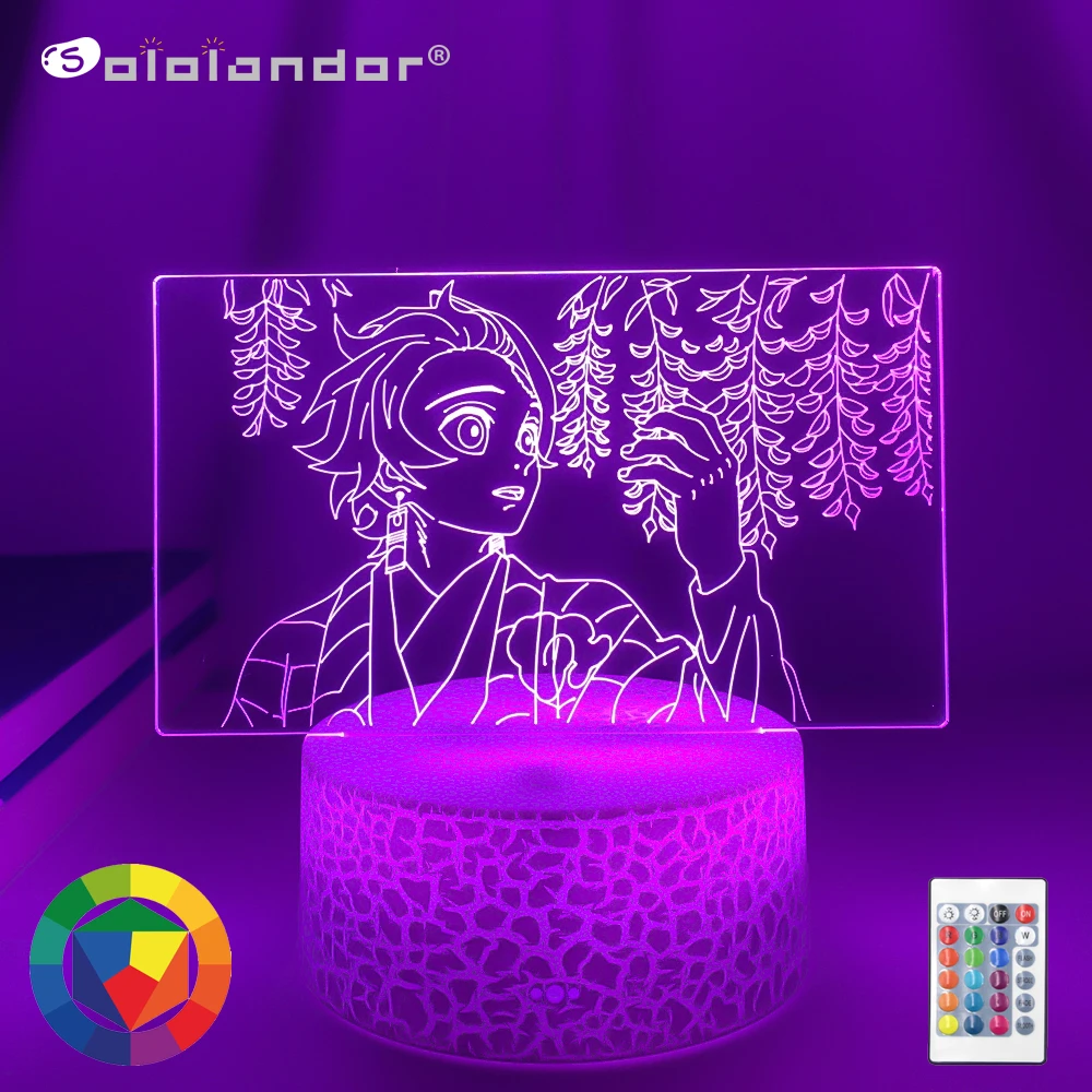 Anime Led Light Kimetsu No Yaiba Nezuko Kamado For Bedroom Decoration 