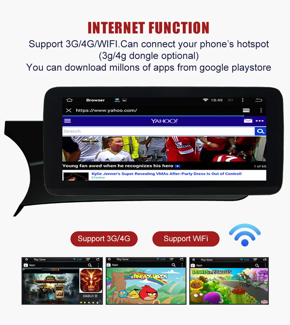 Perfect KANOR Android 8.0 Car Radio Player For Mercedes Benz C Class W204 2011-2014 Car Monitor Audio GPS Navigation Stereo Auto 5