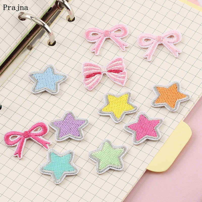 

Prajna Small Stars Bow Stickers Self-adhesive Embroidered Patches for Clothing Shoes Clothes Applique Iron On Patches On Kids
