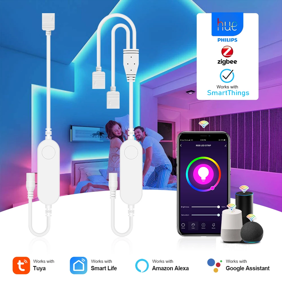 TUYA ZIGBEE Led Strip Controller DC5V 12V 24V DIM RGB RGBW RGBCCT F Alexa Google TUYA ZIGBEE Led Strip Controller DC5V 12V 24V DIM RGB RGBW RGBCCT F Alexa Google