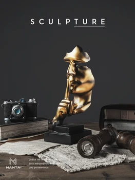

Northern Europe Simple Artwork Thinker Statue Home Decoration Accessories Office Decor Figurine Ornament Art Crafts Sculpture