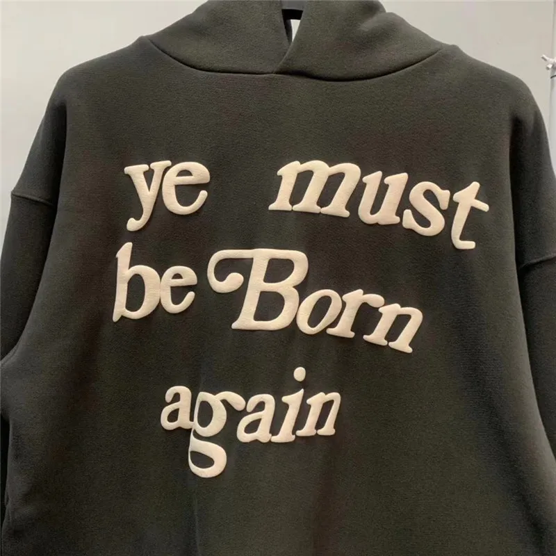 Толстовка с капюшоном для мужчин и женщин с 3D принтом из пеноматериала Ye Must Be Born Again CPFM. XYZ, хлопковый пуловер с капюшоном Kanye West Kids See Ghosts
