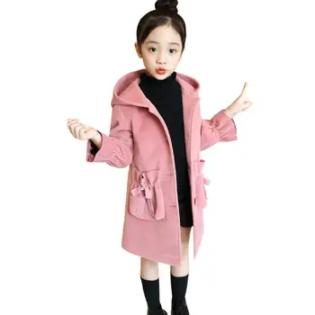 

2019 Fashion Autumn Winter Children Girls Faux Mink Fur Outerwear Jackets Kids Girls Overcoat Clothes Teenage Woolen Coats W160