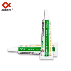 Qhtec – pâte à souder Flux BGA, 10cc 20cc, seringue à pointe d'aiguille, sans nettoyage, graisse de Flux pour téléphone, outil de soudage de PCB SMD PGA 