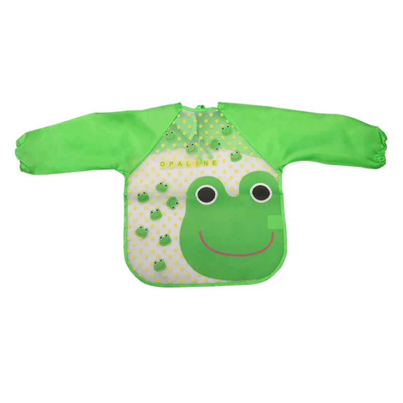 Мультфильм Разноцветные детские нагрудники передник с длинными рукавами водостойкий малыш Кормление нагрудники, Слюнявчики, одежда