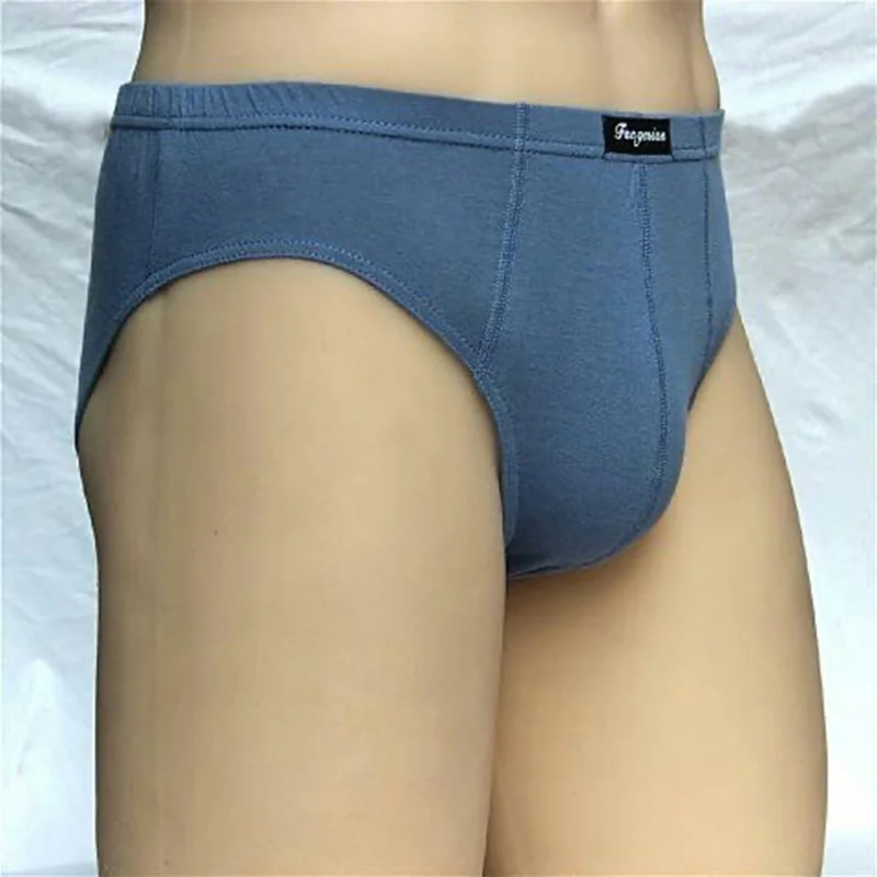 남성용 100% 면 브리프, 플러스 사이즈 속옷, 통기성 팬티, 단색 섹시 편안한 반바지, 5XL 6XL