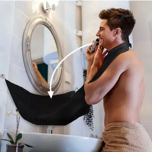 Male Shaving Apron Beard Catcher Cape Care Bib Face Shaved Hair Adult Bibs Shaver Cleaning Hairdresser Gift for Man Clean Apron - Image 3