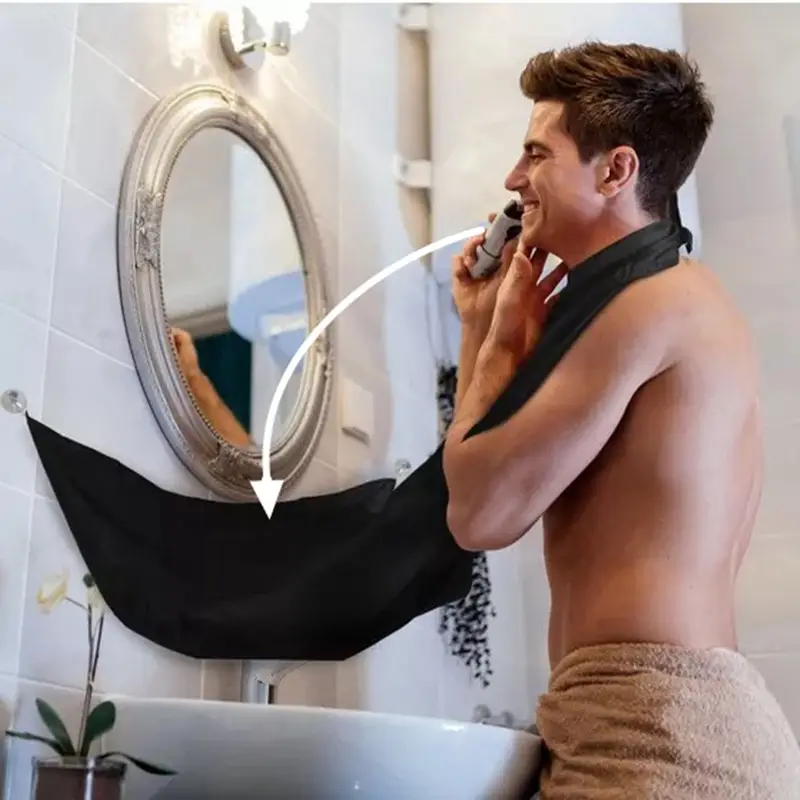 Male Shaving Apron Beard Catcher Cape Care Bib Face Shaved Hair Adult Bibs Shaver Cleaning Hairdresser Gift for Man Clean Apron - Image 3