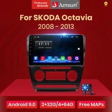 Junsun V1 2G+ 32G Android 9,0 DSP для SKODA Octavia 2 2008-2013 автомобильный Радио Мультимедиа Видео плеер навигация gps RDS 2 din dvd