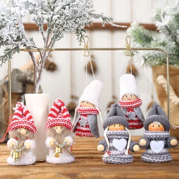 

2pcs Wooden Beads Pendant Feet Puppet Doll Hanging Ornament Xmas Decoration Christmas Decorate House Newyear Gifts