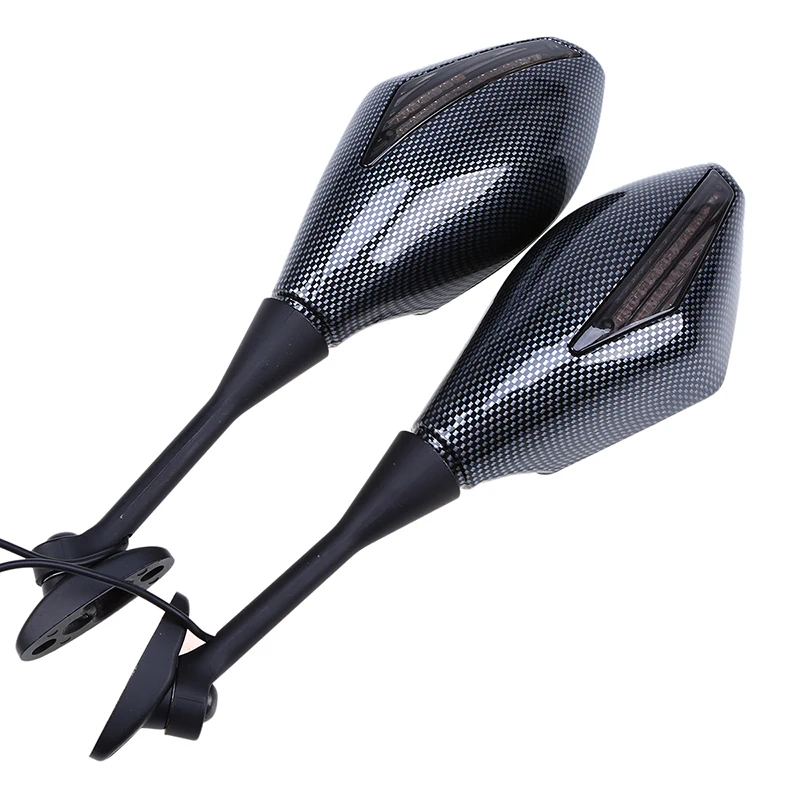 Встроенные зеркала заднего вида POSSBAY для мотоциклов с указателем поворота