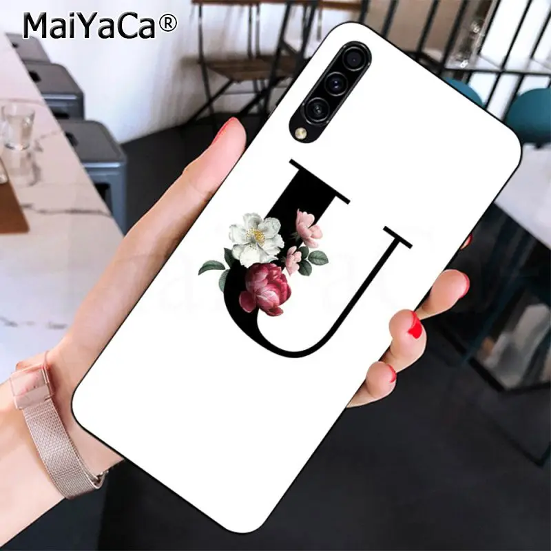 A B C Flowers Lucky number And black letter Art