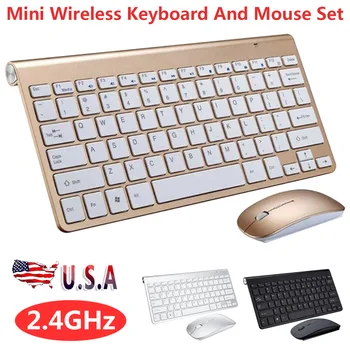 

2.4G Wireless Keyboard and Mouse Portable Mini Keyboard Mouse Combo Set For Notebook Laptop Mac Desktop PC Computer