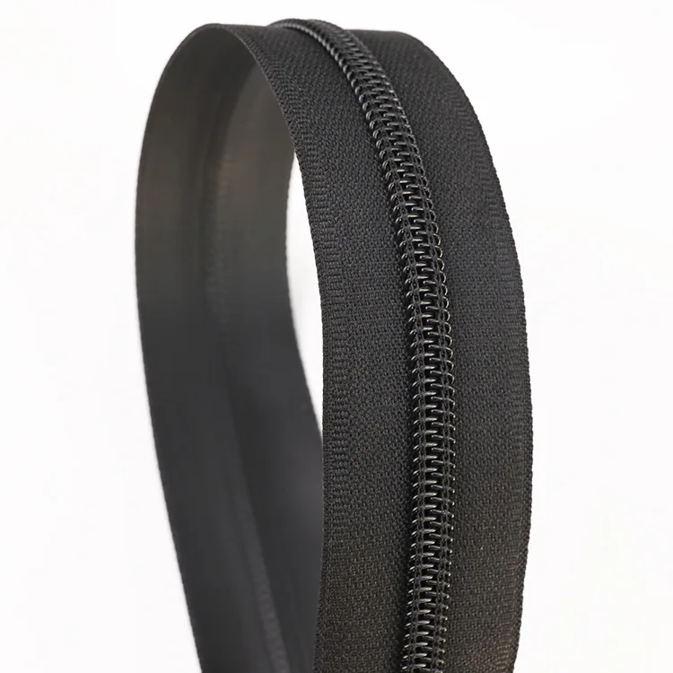1/2/5/10M 5# Waterproof Zipper Black Invisible Nylon Coil Zippers with Zip Sliders for Sewing Jacket Bags Tailor Accessories