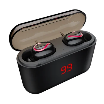 

HBQ TWS Earbuds Bluetooth 5.0 Earphone LED Wireless Headset Mini IPX5 Waterproof Sports Headphones for iPhone Xiaomi iOS
