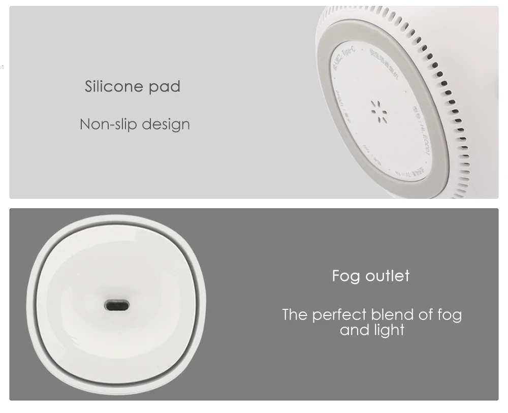Xiaomi Портативный Usb мини воздушный диффузор для ароматерапии и увлажнитель 120 мл, тихий ароматический туман, 7 светильник, цвет, для дома и офиса