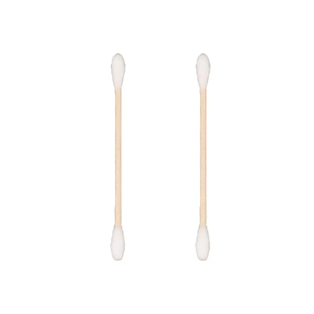 500PCS/Box Compact Size Natural Cotton Swabs Wood Sticks Nose Ears Cleaning Cosmetics Home Health Care Cotton Buds