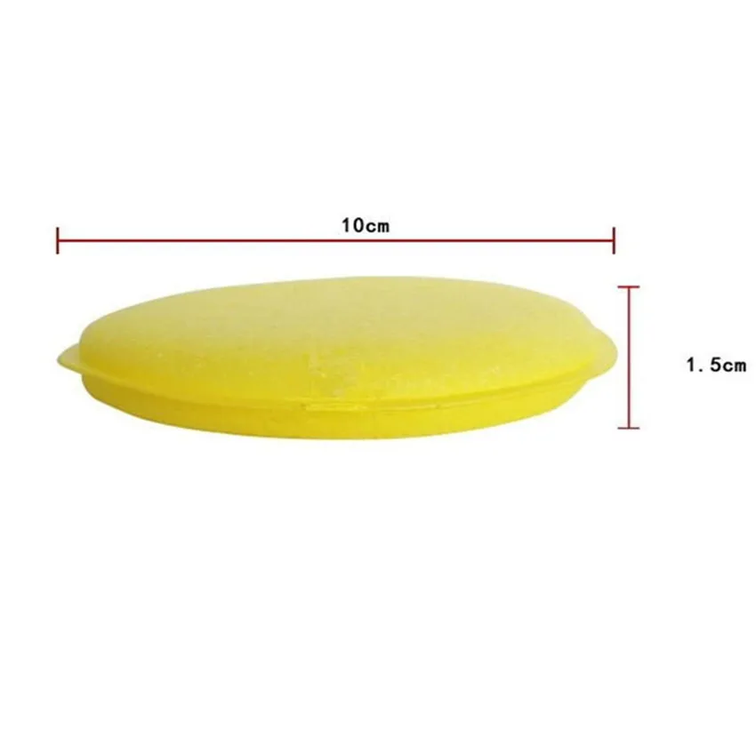 12 pcs/set Car Wax Sponge Anti-Scratch Car Care Sponge Polishing Towel Tyre Dressing Foam Yellow Automobile Cleaning Tool
