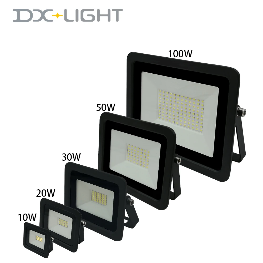 Ultra-thin 10W 20W 30W 50W 100W LED Flood Light 110V/220V Floodlight Spotlight IP68 Waterproof Outdoor Garden Lamp
