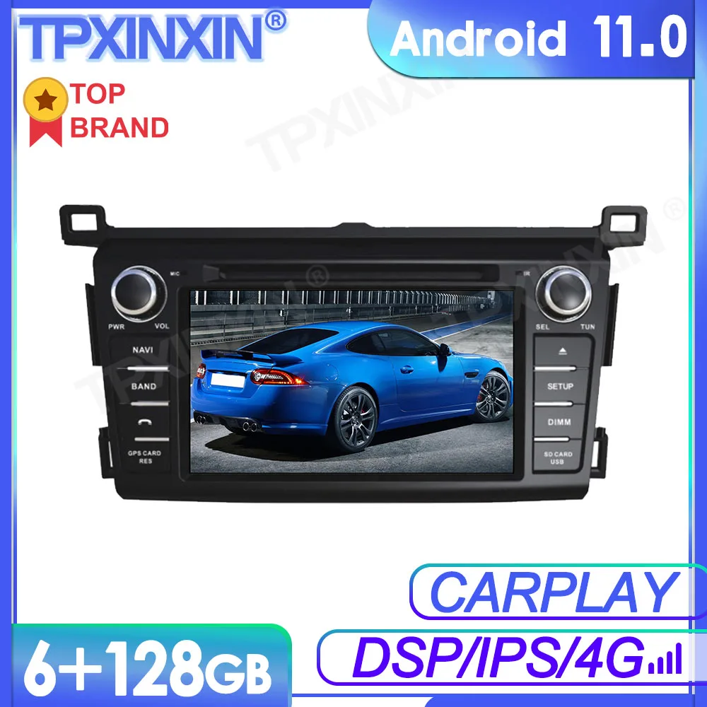 6 + 128G Android 11 для Toyota RAV4 новый автомобильный мультимедийный плеер GPS навигация