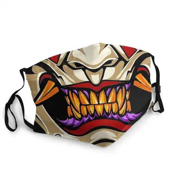 

Oni The Japanese Folklore Washable Face Mouth Mask Pattern Devil Demon Scary Protection Cover Mouth Muffle
