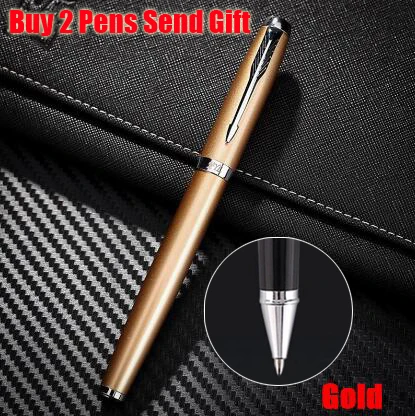 Классический дизайн, сонет, авторучка, офисная, офисная, роскошная, бизнес, Подарочная, металлическая ручка, 521, купить, 2 ручки, отправить подарок - Цвет: Gold Roller Pen