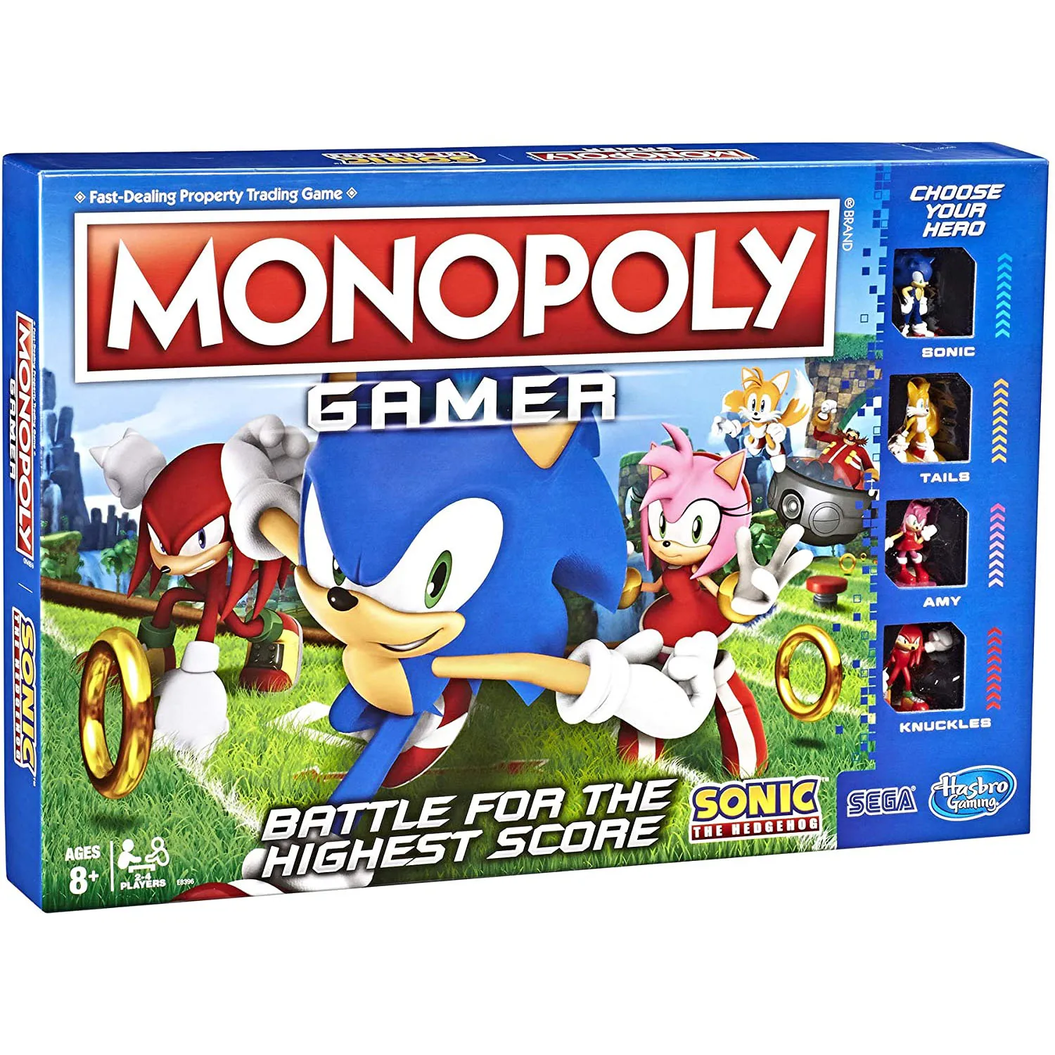 Настольная игра Hasbro для детей Монополия игрока Соник Ежик тематическая