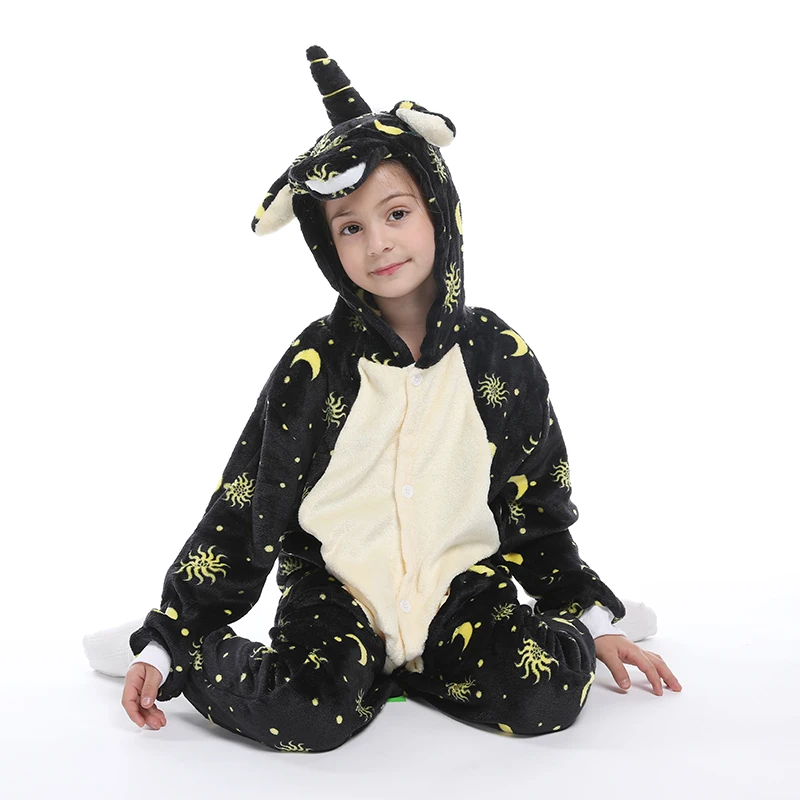 Kigurumi Kids Onesies Unicorn Pajamas For Children Animal Panda Blanket Sleepers Baby Costume Winter Boys Girls Licorne Jumspuit
