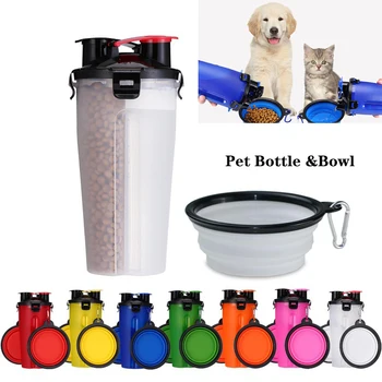 

Outdoor Pet Dog Bowl Bottle Cup Folding Dog Cats Food Bowl Travel Puppy Cat Drinking Bowl Outdoor Pets Water Dispenser Feeder