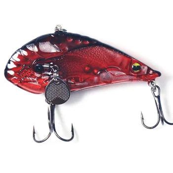 

New Lures Bait Long Shot VIB18g Lure Fishing Deep Water Fibrillation Tour Rattling Beads Bass Topmouth Culter Black Bait Shrimp-