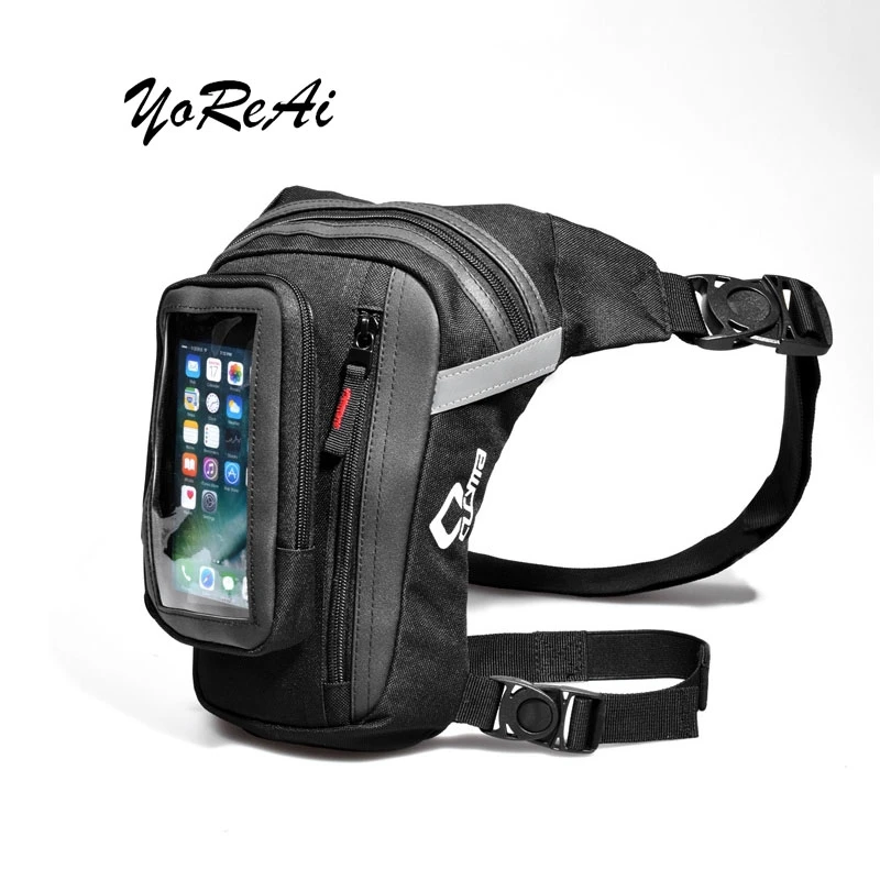 YoReAi Men's Oxford Drop Leg Bag Thigh Hip Bum Belt Waist Bags Travel Riding Motorcycle Crossbody Mobile Phone Fanny Pack |