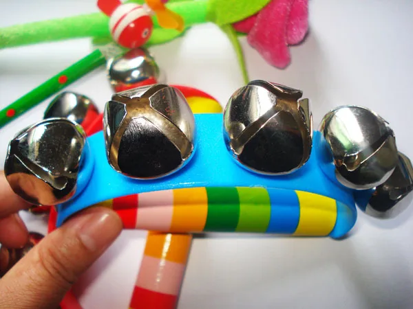 Environmentally Friendly Ink Children'S Educational Instrument Rattle Early Education Instrument Semicircle Hand Bell Hand Color