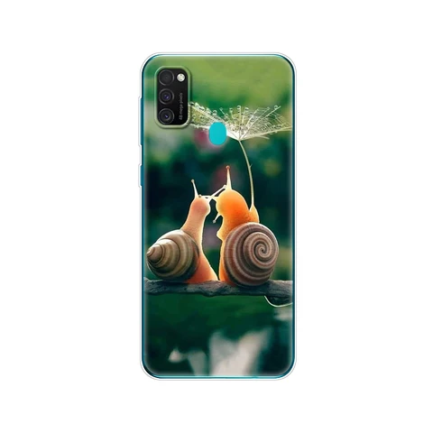 Samsung M21 Case 6.4" Soft Silicon Tpu Cover For Samsung Galaxy M21 M 21 SM-M215FZGUSER m215 Phone Back Shell Bumper Funda