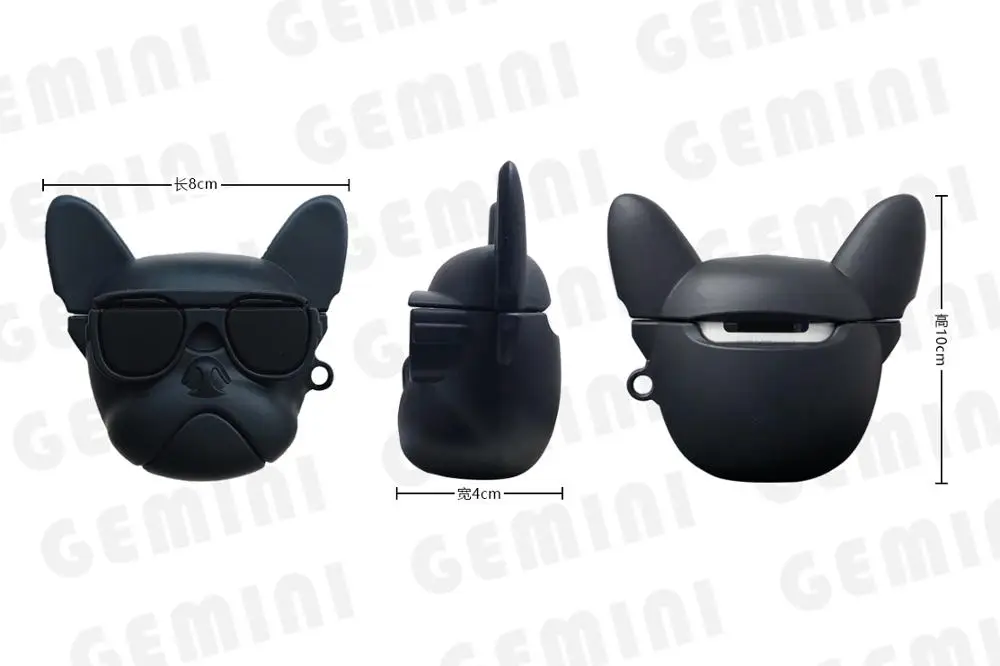 Милый 3D мультфильм бульдог чехол для Apple Airpods 1 2 противоударный силиконовый
