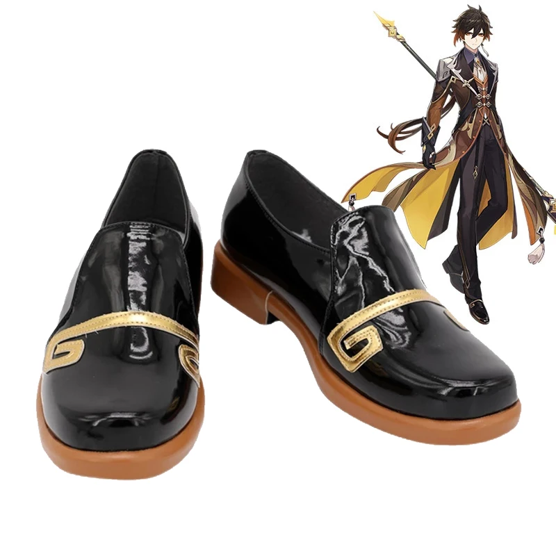 

Game Genshin Impact Zhong li Cosplay Shoes Boots For Halloween Fancy Stage Performance Props