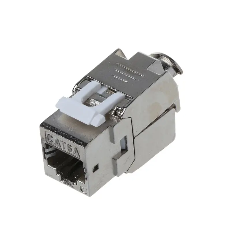 1Pc RJ45 Keystone Cat6 Cat6A Shielded FTP Zinc Alloy Module Keystone Jack Network Connector Adapter