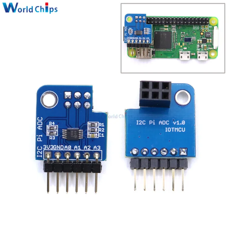 ADS1115 IEC IIC Pi ADC Аналоговый Цифровой модуль преобразователя 16 бит 3,3 В для Raspberry Pi 1/2/3/Zero/A+/B