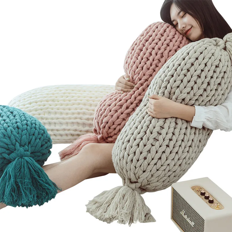 Креативная candy futon Подушка скандинавского дизайна ручной работы шерсть диван подушка твердая подушка в виде елки