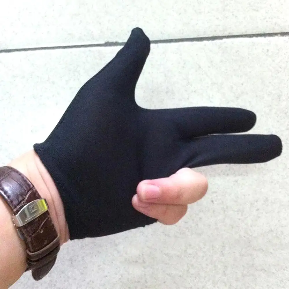 Перчатки для игры в бильярд левой руки 3 пальца тренировочные перчатки защита