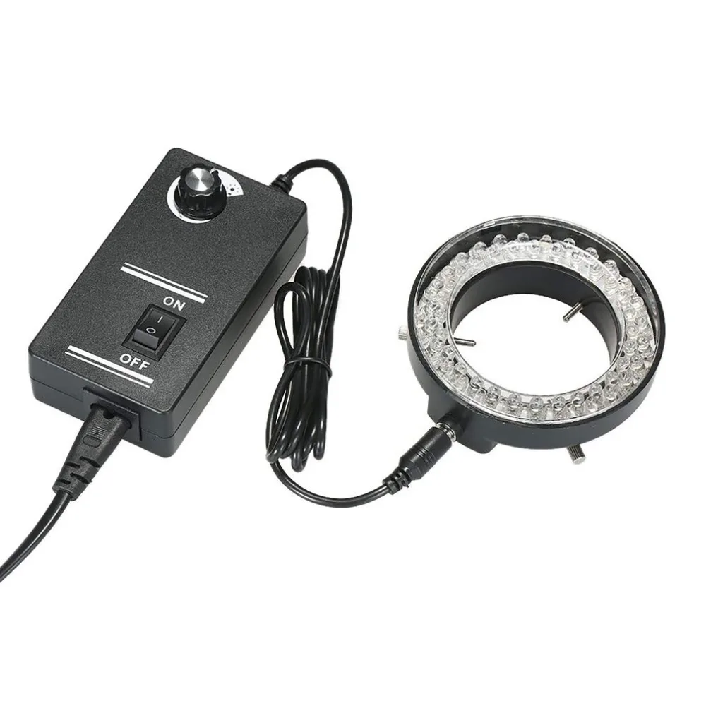 Регулируемый 56 светодиодный кольцевой осветитель лампа для промышленности стерео микроскоп камера Лупа AC 90 V-240 V адаптер питания