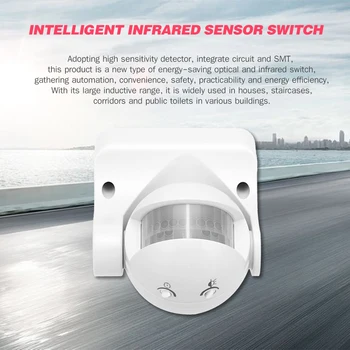 

Household Outdoor Infrared Sensor Switch 220V Intelligent Light-operated Waterproof Human Body Sensor Dustproof Optical Switch