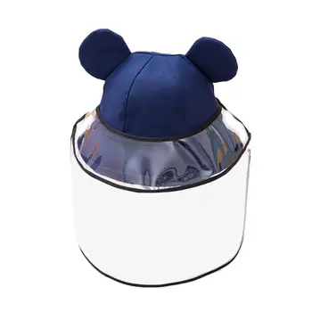 

Kids Dust Proof Anti Droplet Protective Face Mask Sun Protection Bucket Hat Anti Splash Transparent Full Face Covering Mask