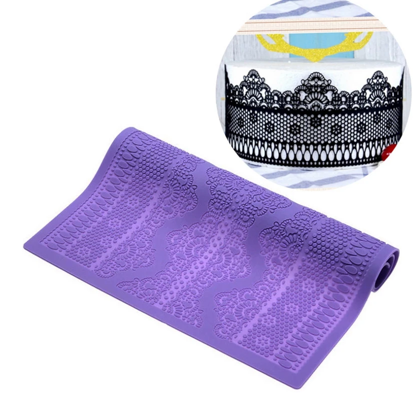 CT 015 Silicone Cake Lace Fondant Decorating Tools Mold Cake Baking Mat