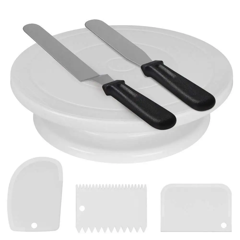 

Baking Tool Decorative Turntable Cake Turntable Plastic Anti-slip Turntable Cream Decorative Set