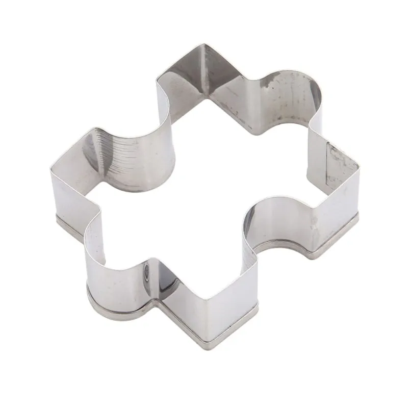 Нержавеющая сталь паззл кусок резак для печенья 4 шт./компл. рамка торта Форма