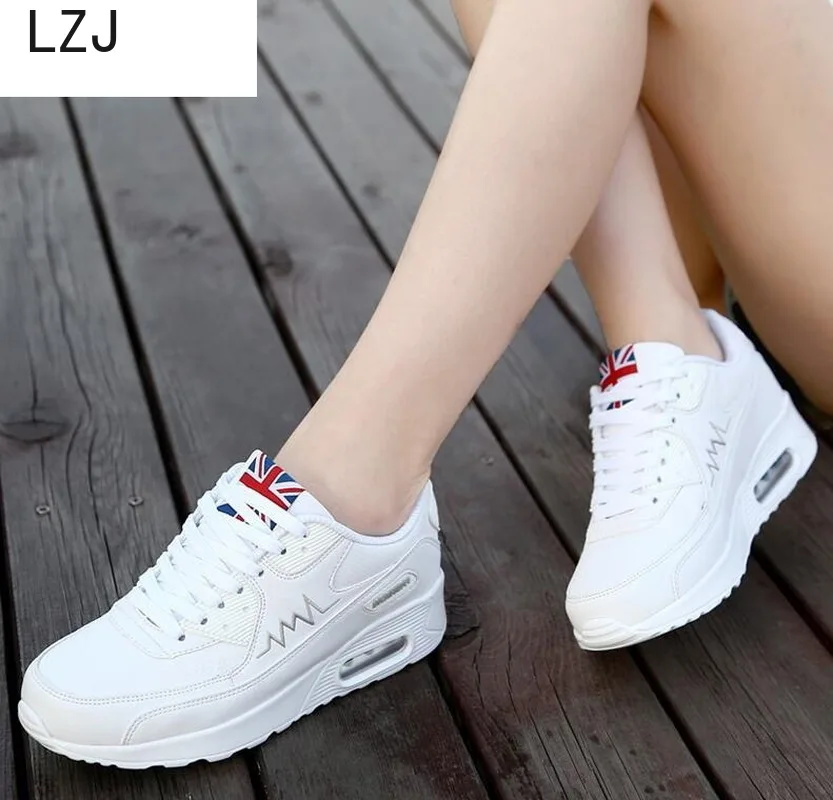 

2019 Akexiya Spring Designer Wedges White Platform Sneakers Women Shoes 2019 Tenis Feminino Casual Air Mesh Female Shoes Woman