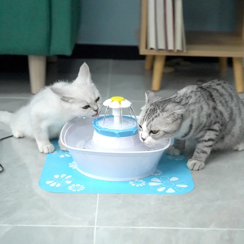 

Automatic Pet Cat Water Fountain Pet Square Recycle Mute Drinker Feeder Bowl Pet Drinking Fountain Dispenser EU / USA / UK Plug