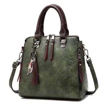 

Plus size zipper solid casual totes tassel fashion 2020 new arrival women handbags polyester open pocket crossbody bags women