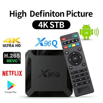 

Tv Box Android 10 X96Q 4K Quad Core 2GB 16GB Smart Android TV Voice Control Media Player X96 Mini Set Top Box M3u TV Box 2020