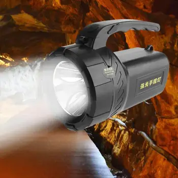

Rechargeable Flashlight Led Spotlight Searching Lamp Super Bright Torch Outdoor Emergency Night Lamp 500 Meters Torch Convenient